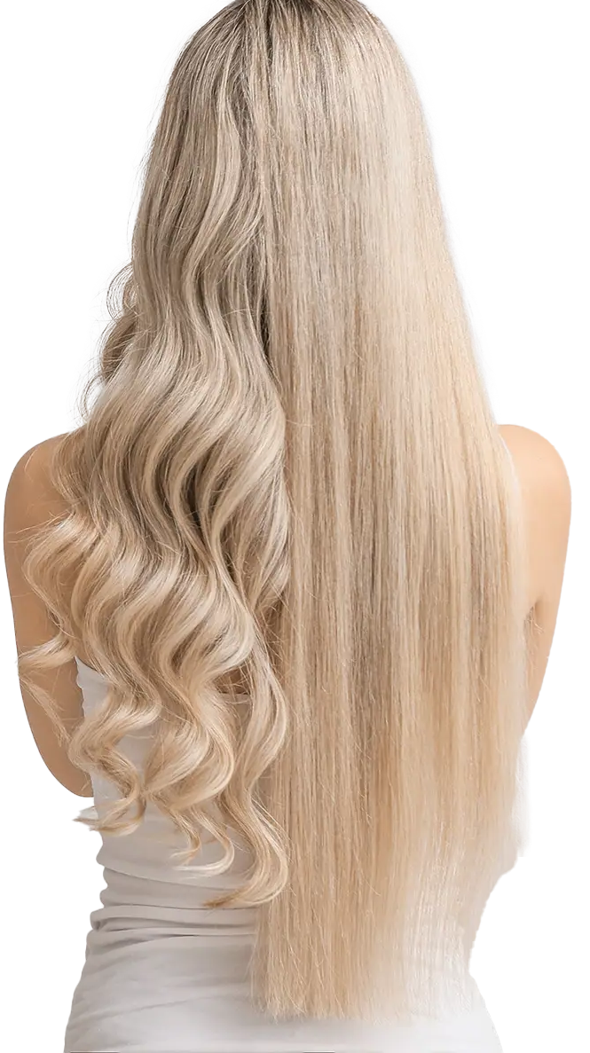 Dame mit langem blondem Haar